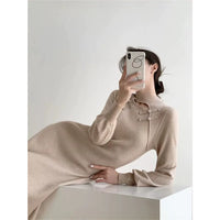 チャイナ・ニットワンピース カットアウト