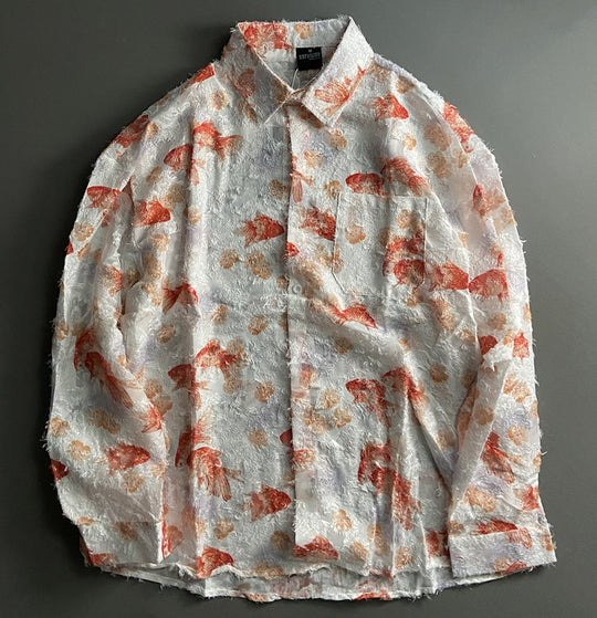 金魚ジャガードライクシャツ - Unisex