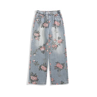 Floral デニムパンツ