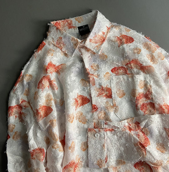 金魚ジャガードライクシャツ - Unisex